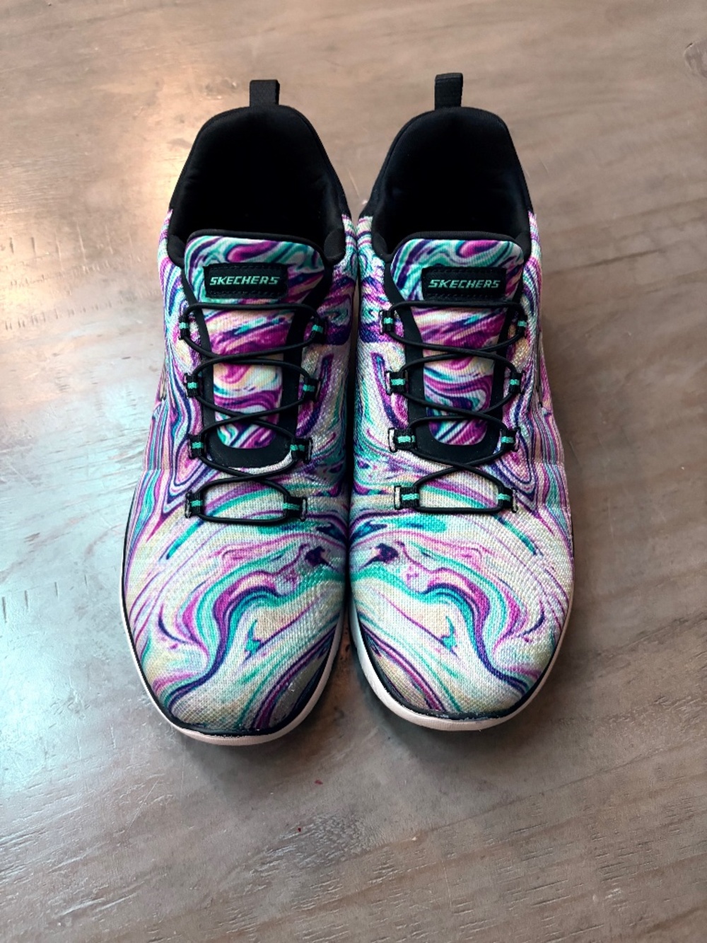 Skechers Summit Colorful Slip-on Sneakers.